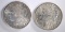 1881-S & 1900 MORGAN SILVER DOLLARS, CH BU