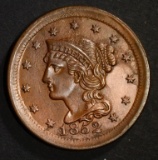 1852 LARGE CENT CH.AU/BU