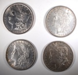 2-1886, 1-87-0 & 1-1890 MORGAN DOLLARS, AU/BU