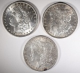 3-1896 MORGAN DOLLARS, CH BU