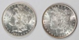 2 - CHOICE BU MORGAN DOLLARS; 1883-O & 1885