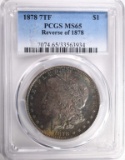 1878 7TF REV. OF 1878 MORGAN DOLLAR PCGS MS65