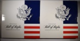 2-1993 BILL OF RIGHTS COIN & STAMP SETS ORIGINAL