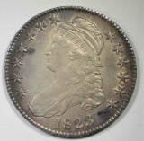 1823  BUST HALF DOLLAR, AU/BU