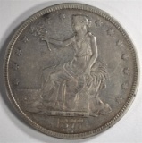 1877 TRADE DOLLAR, XF