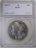 1897-O MORGAN DOLLAR, SEGS UNC PROOF-LIKE RARE