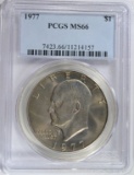 1977 EISENHOWER DOLLAR, PCGS MS-66