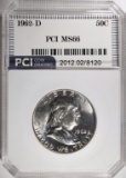 1962-D FRANKLIN HALF DOLLAR PCI SUPERB