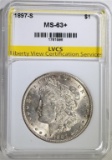 1897-S MORGAN SILVER DOLLAR LVCS CH BU