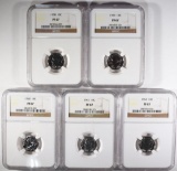 1958-1962 NGC PROOF DIME LOT