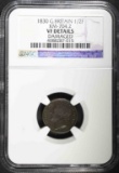 1830 GREAT BRITAIN 1/2 FARTHING, NGC VF