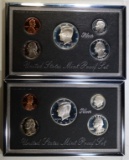 1992 & 1993 US Mint Premier Silver Proof Sets