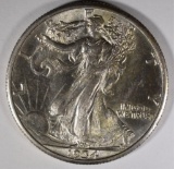 1934-S WALKING  LIBERTY HALF DOLLAR, CH BU SCARCE!