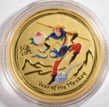 2016 1/10th oz GOLD AUSTRALIA YEAR OF THE MONKEY