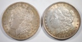 1896 & 1904-O TONED CH BU MORGAN DOLLARS