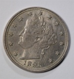 1895 LIBERTY NICKEL, AU/BU