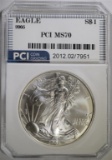 2005 AMERICAN SILVER EAGLE PCI PERFECT GEM BU