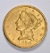 1856 $5 GOLD LIBERTY  BU