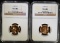 1954 & 1955 LINCOLN CENTS NGC