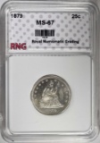 1879 SEATED LIBERTY QUARTER RNG SUPERB GEM