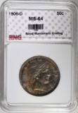 1906-D BARBER HALF DOLLAR RNG CH BU