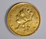 1836 $2 1/2 GOLD  AU