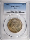 1946 IOWA COMMEM HALF PCGS MS67