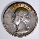 1932-S WASHINGTON QUARTER, XF KEY COIN