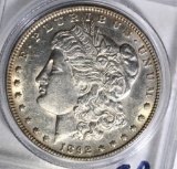 1892 MORGAN DOLLAR, AU+ SEMI KEY