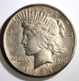 1921 PEACE DOLLAR, AU KEY COIN!