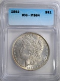 1892 MORGAN DOLLAR, ICG MS-64