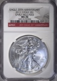 2011 AMERICAN SILVER EAGLE NGC MS70