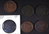 LARGE CENT LOT: 1840 F, 1848 F marks obv