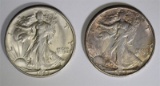 2 - 1944-S WALKING LIBERTY HALF DOLLARS