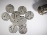 ROLL OF 40-AVE CIRC STANDING LIBERTY QUARTERS