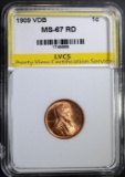 1909 VDB LINCOLN CENT LVCS SUPERB GEM