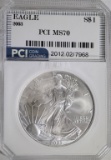 2003 AMERICAN SILVER EAGLE PCI PERFECT GEM BU