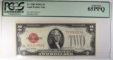 1928 G $2 LEGAL TENDER NOTE RED SEAL