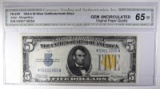 1934 A $5 SILVER CERTIFICATE NORTH AFRICA