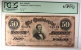 1864 $50 CONFEDERATE STATES OF AMERICA