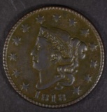 1818 LARGE CENT  XF/AU