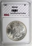 1891  MORGAN DOLLAR RNG CH BU