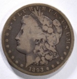 1893-CC MORGAN DOLLAR VG  KEY COIN