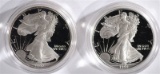 1990 & 1991 Proof American Silver Eagles.