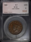1826 LARGE CENT N-7 SEGS XF