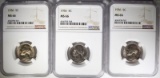 3-1956 JEFFERSON NICKEL, NGC MS-66