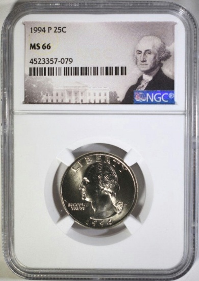 1994-P WASHINGTON QUARTER, NGC MS-66