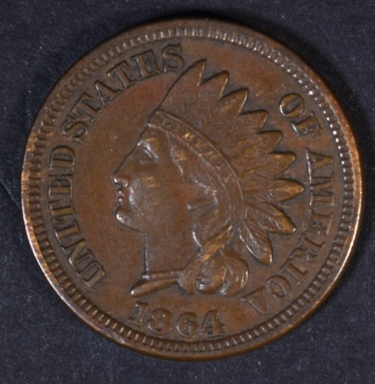 1864 INDIAN CENT, XF