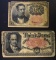 1874 10-CENT & 1875 50-CENT FRACTIONALS, CIRCS