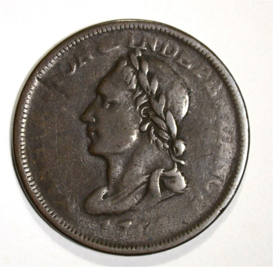 1783 WASHINGTON DRAPED BUST UNITY